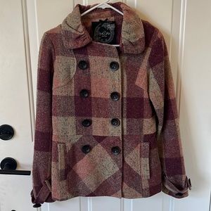 Womens Buffalo Plaid Wool Jacket